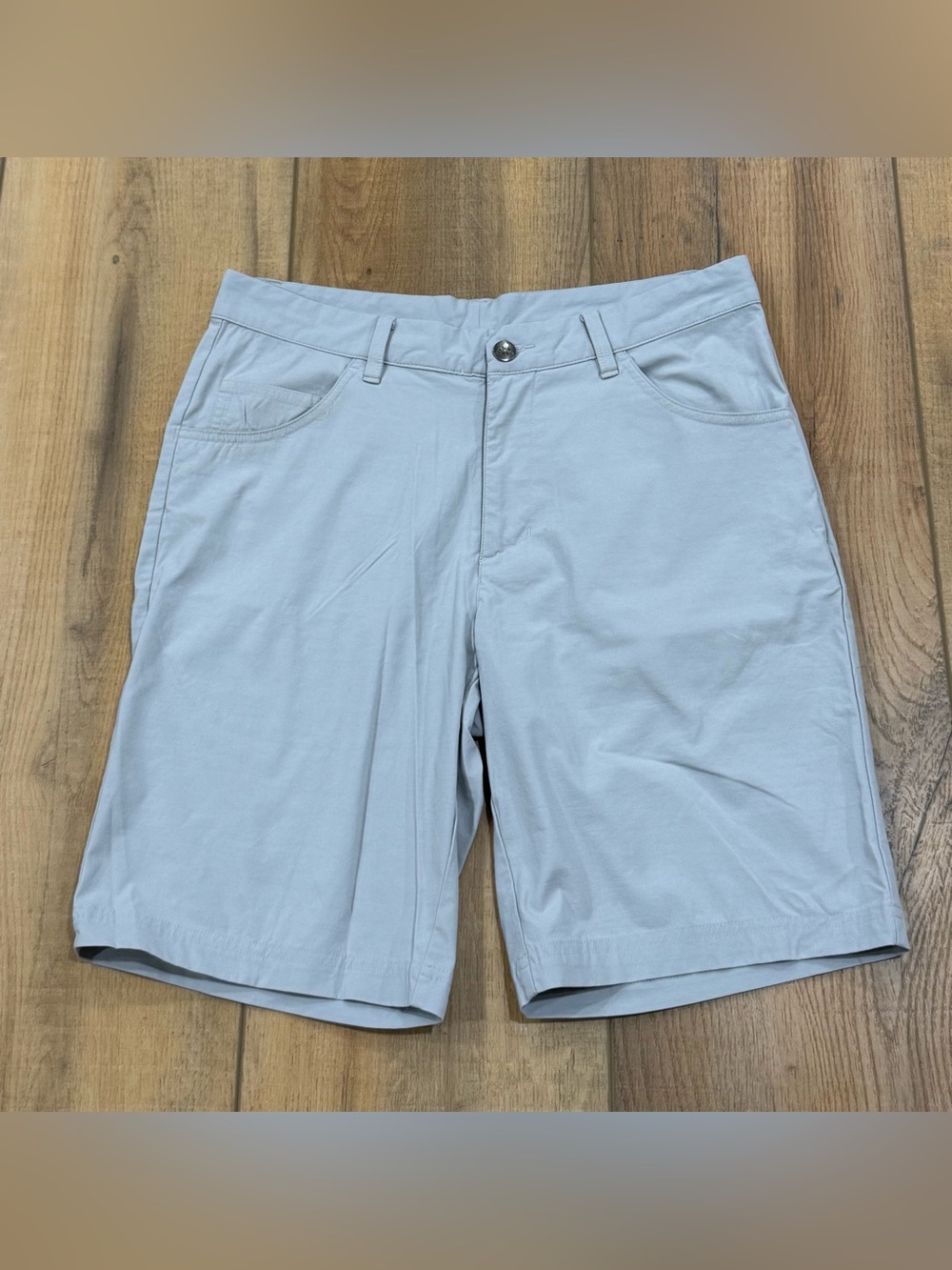 adidas Light Blue Men's Flat Front Shorts